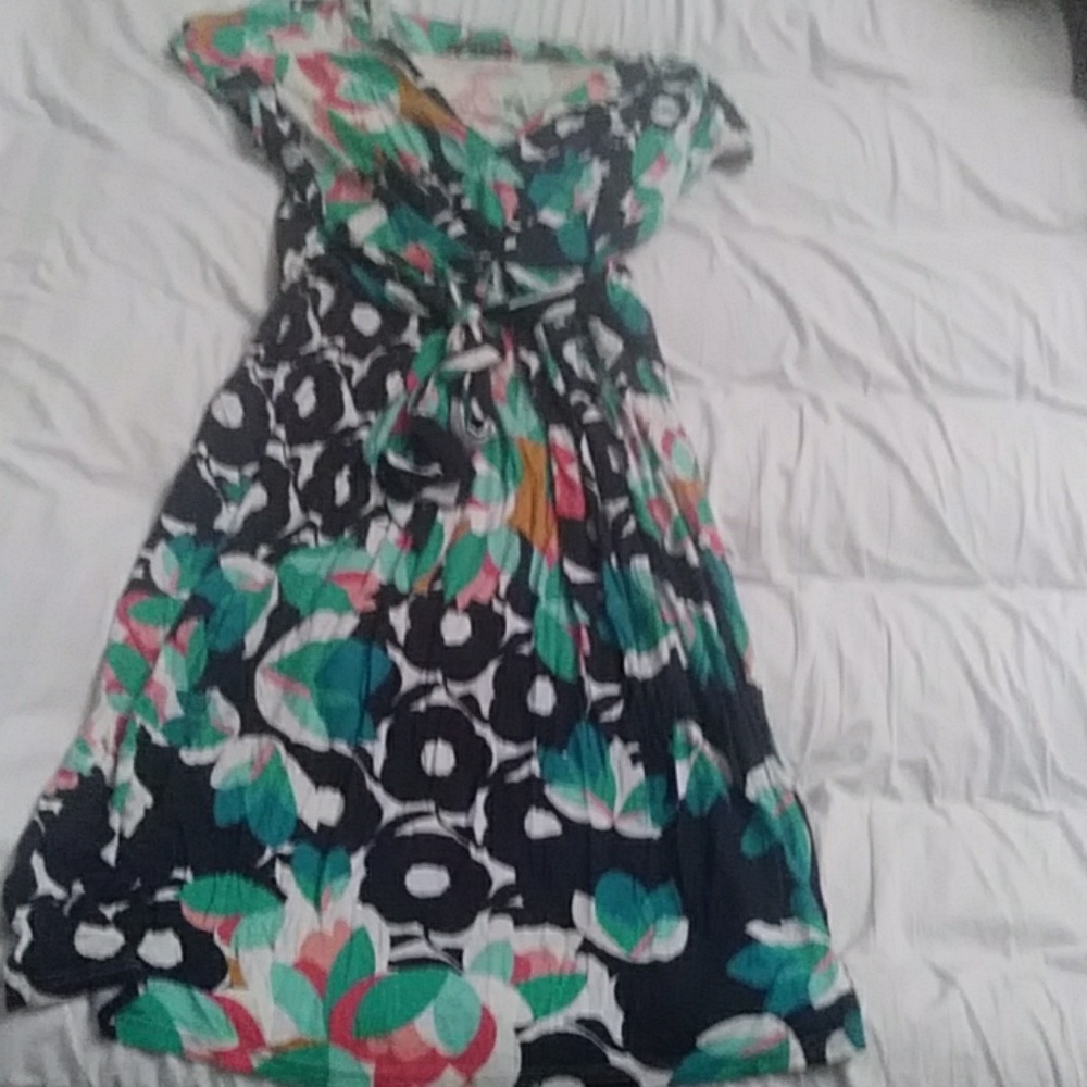 Colorful V-Neck Dandara Midi Dress